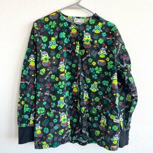 UA Scrubs Unisex St. Patrick's Day Scrub Jacket- SMALL